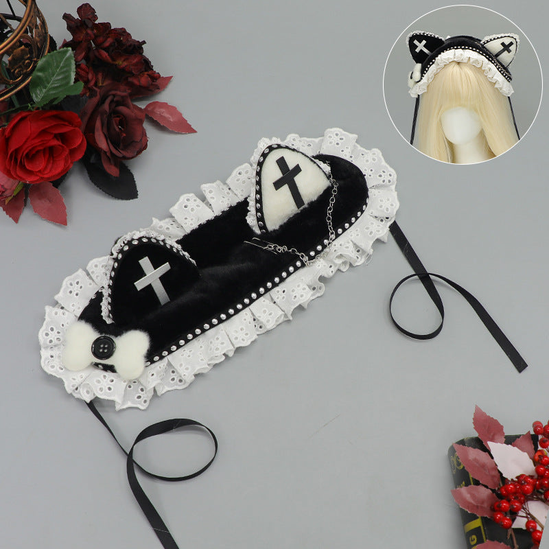 Dark Goth Wind Rivet Cat Ear Hair Band