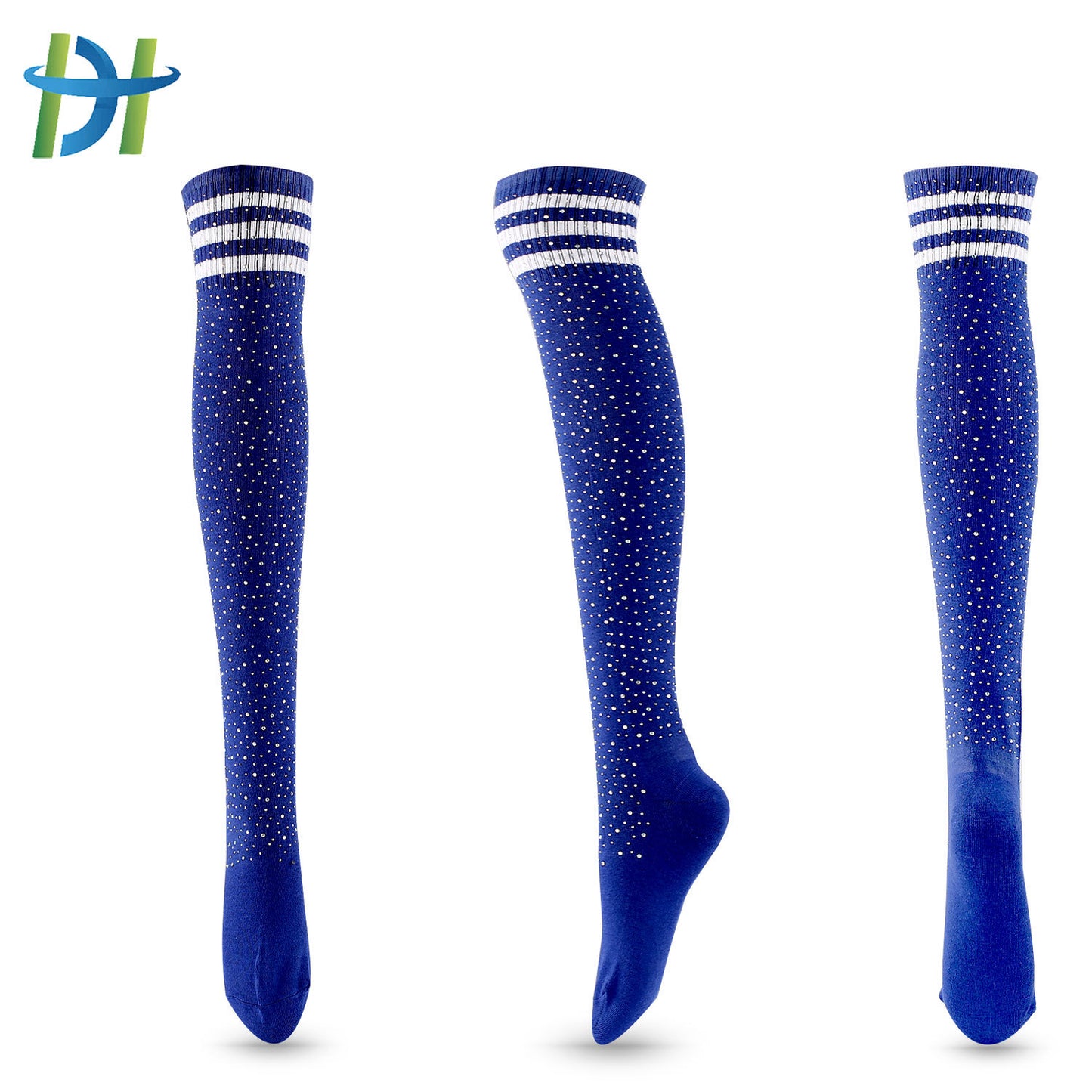 Diamond Stocking Women's Striped High Cotton Socks