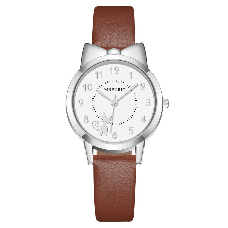 Hot Style Cute Bow Kitten Belt Quartz Watch