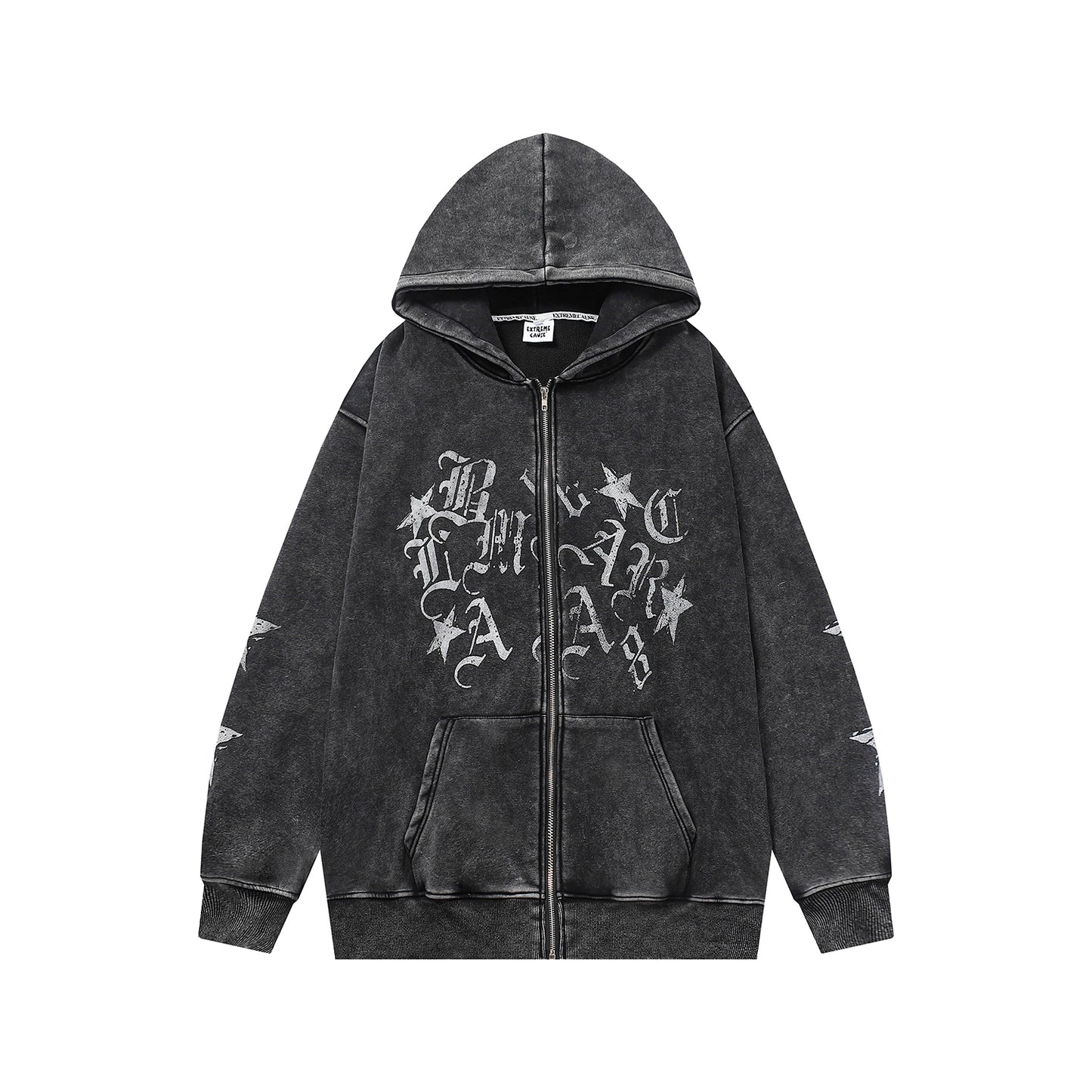Old Washed Cardigan Hooded Sweater For Men And Women