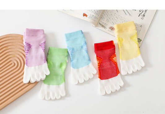 5 Pairs Of Women's Sports Mesh Five Finger Socks Breathable