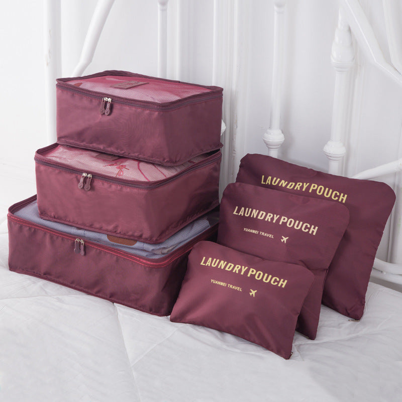 New Korean Clothes Underwear Finishing Storage Bag Multi-function Travel Storage Bag 6-piece Set Custom Six-piece Set