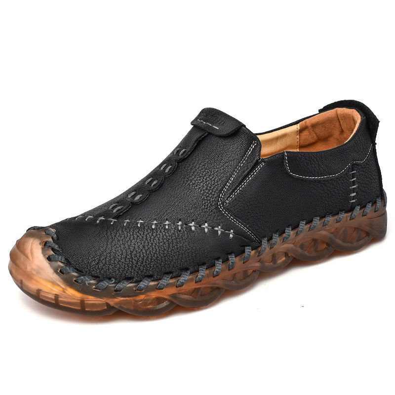 Superfin forstærket læder Gommino slip-on fritidssko