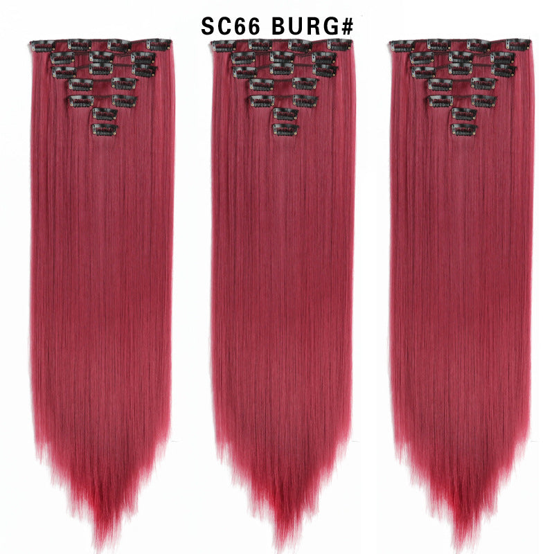 16 Card Seven-piece Hairpiece Clip Wig Beauty Chemical Fiber Wig Set Hair Extension
