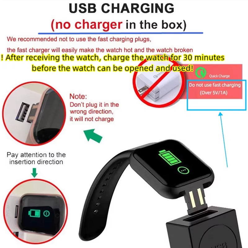 Smart Watch for Men Women Wristwatch Bluetooth Connect Phone Music Player Fitness Sport Bracelet Health Monitor Digital Watches