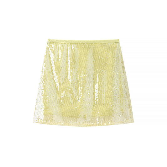 Candy Color Tungtarbejde Paillet Miniskirt