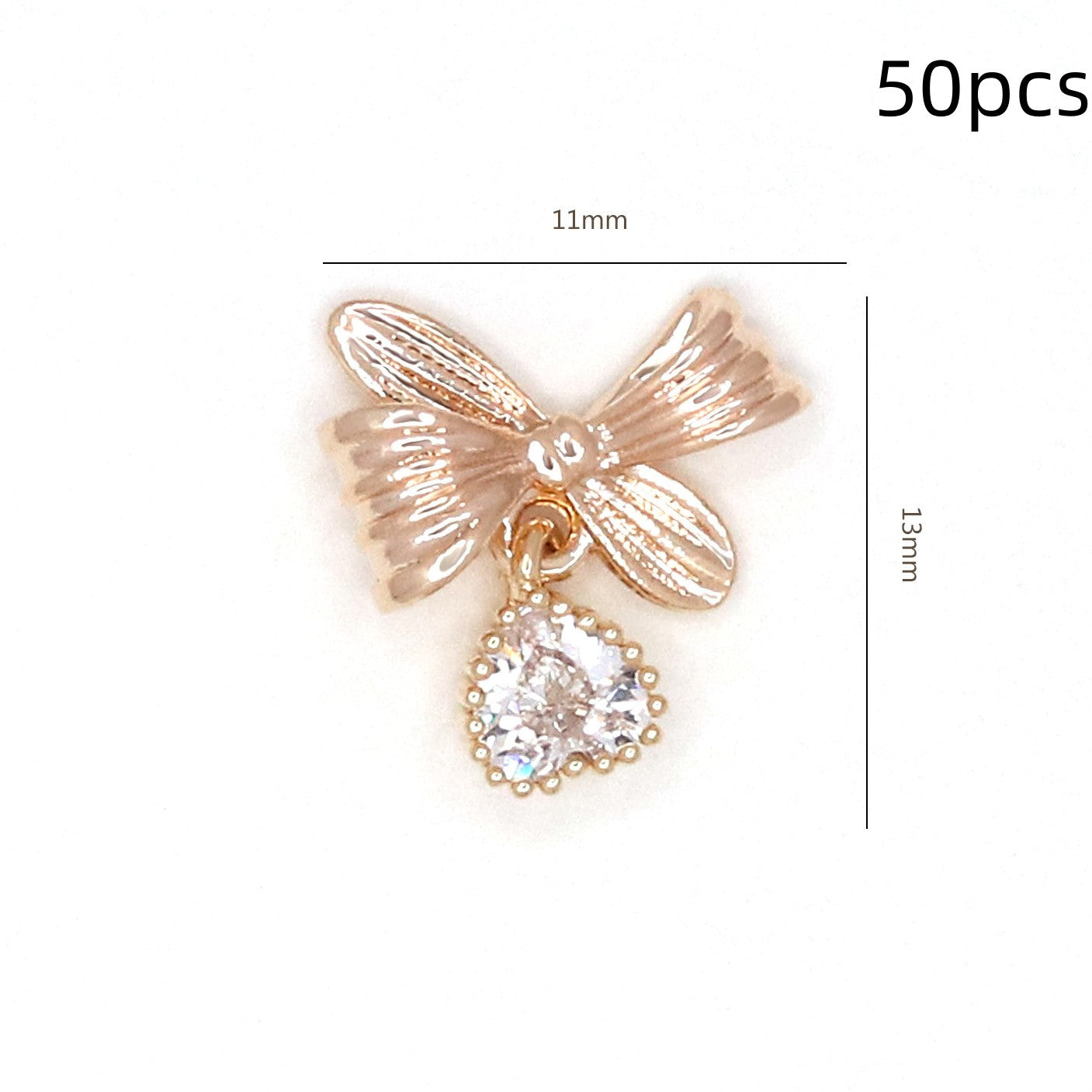 Bow Zircon Nail Ornament Zircon