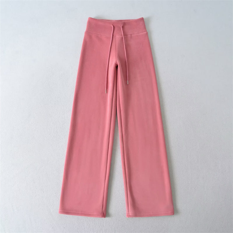 New Winter Fleece-lined, Extra-thick Warm Casual Straight-leg Pants