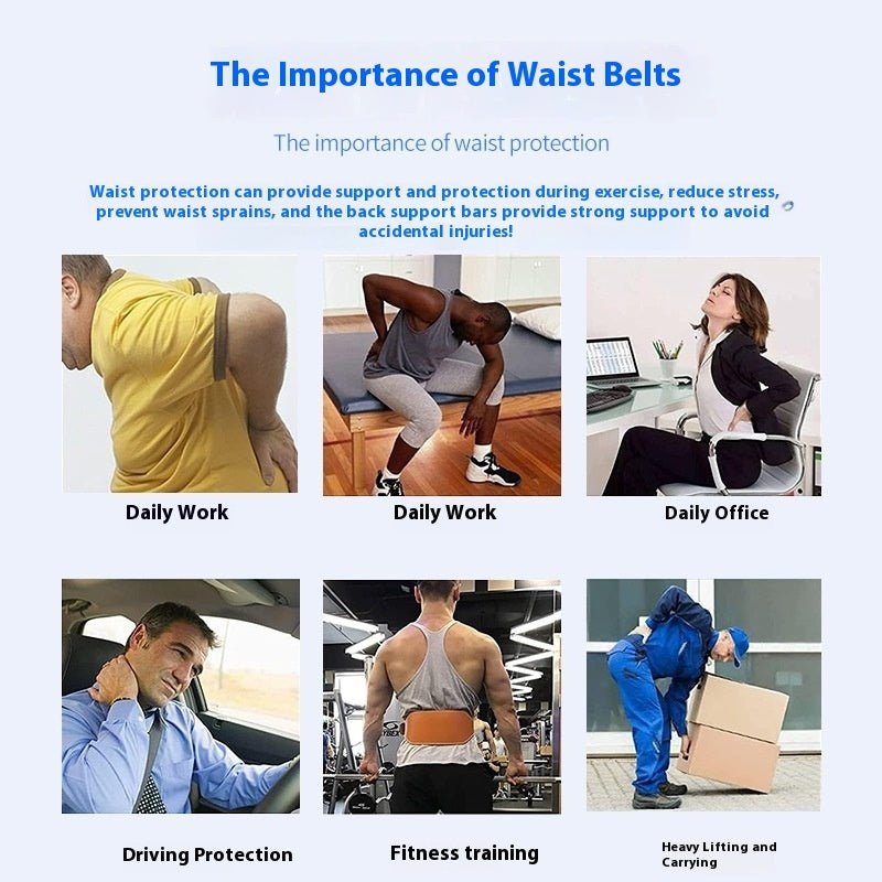 Summer Workout Belt Mesh Breathable Steel Plate Support