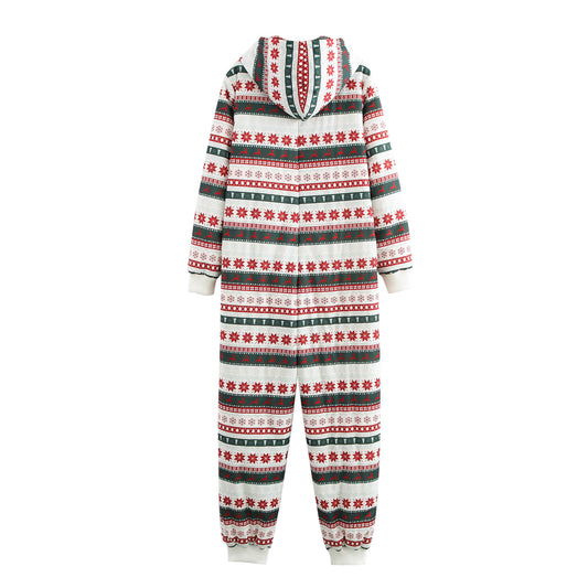 Fransk Stil Pendlerstil Varm Og Komfortabel Klassisk Juletryk Løs Bodysuit Vatteret Jakke