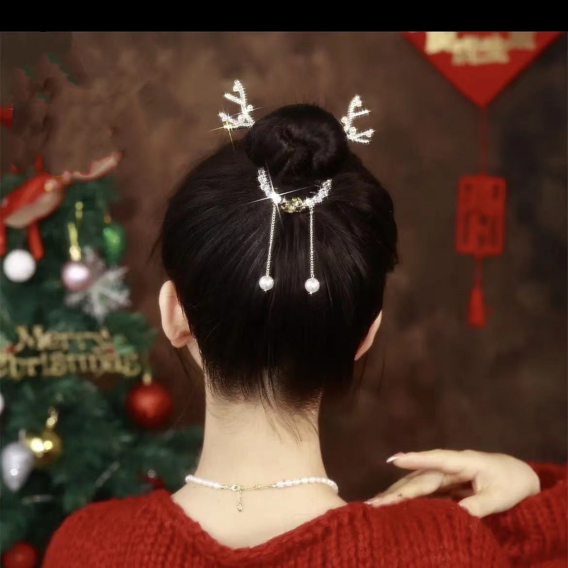 Christmas Headwear Elk Hair Clip Antlers Of The Forest Are Cute