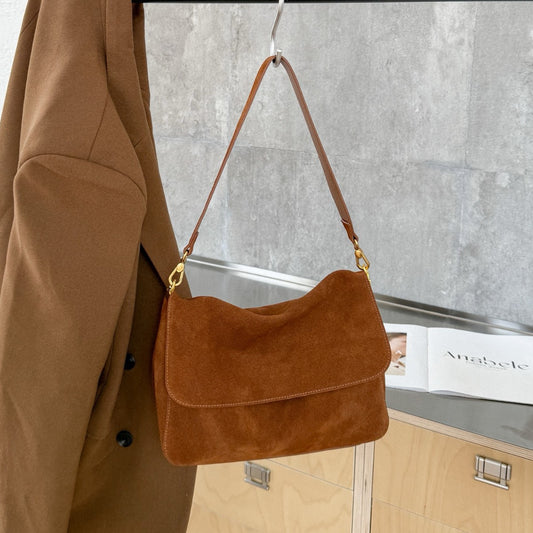 Fragrant Consort Velvet Womens Genuine Leather Shoulder Crossbody Bag