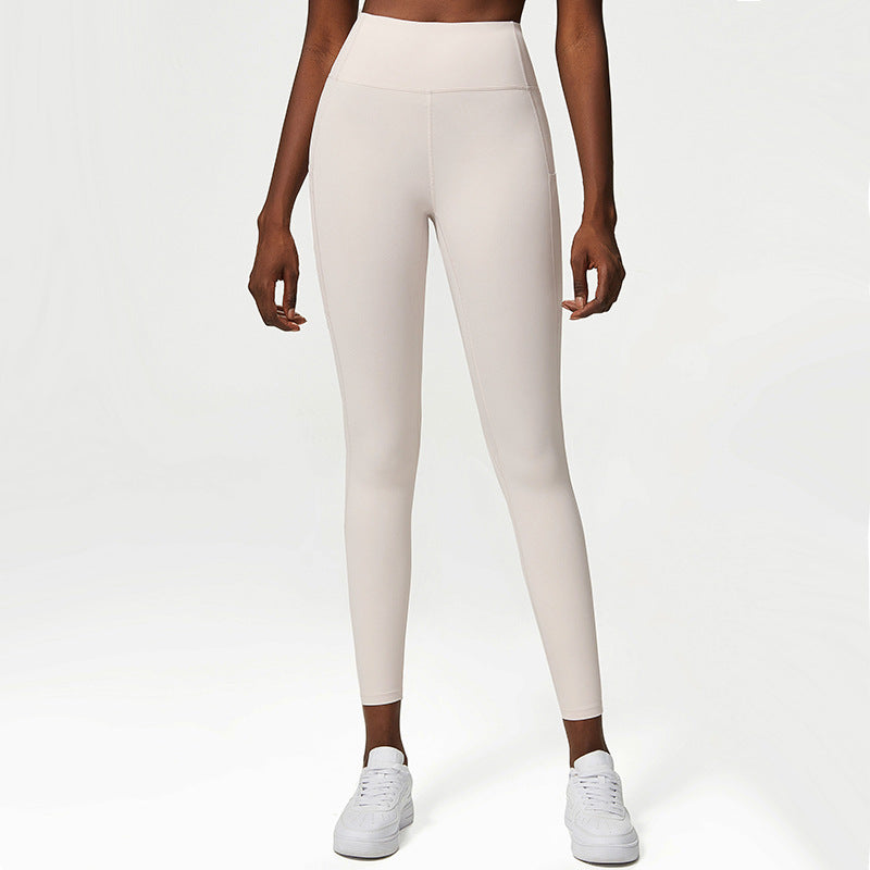 Non-marking Nude Anti-curling Sports Yoga Cropped Pants