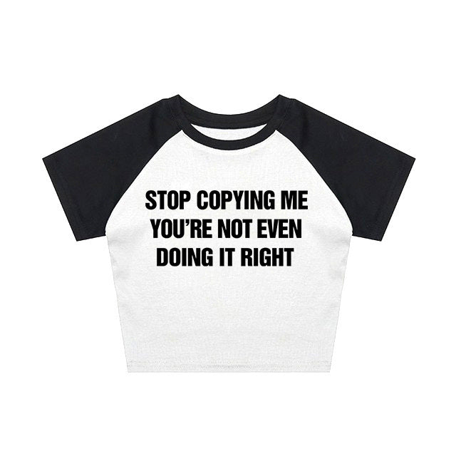 Alphabet Streetwear Kort Slim-fit Dame T-shirt Til Udenrigshandel Europæisk Og Amerikansk Stil