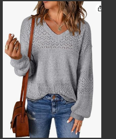 Solid Color Sweater For Women