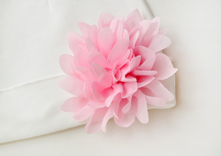 Super Smuk Stor Blomst Strikket Pige Babyhue