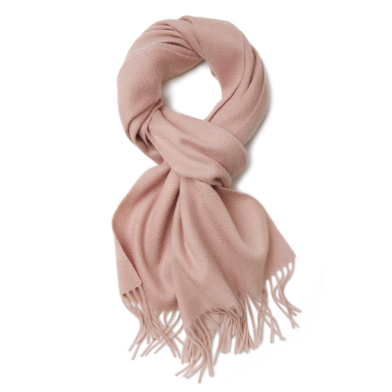 Inner Mongolia Full Wool Shawl Scarf Women's Plain Wool Scarf