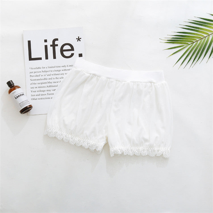 White Lantern Safety Student Girl Anti-empty Leggings Can Wear Three-point Shorts