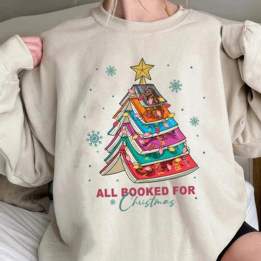 Julebrevsprint Afslappet Rundhals Sweater