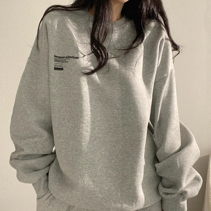 Plus Size Loose Fashion Brand Pack Fleece-lined Thickened