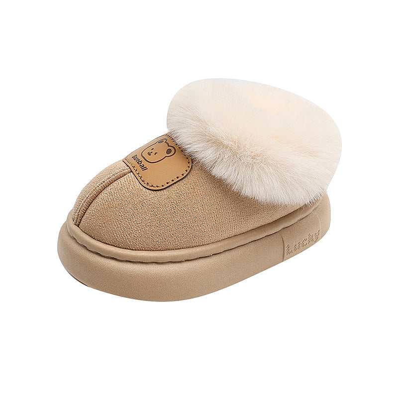 Bear Plush Cotton Shoes For Boys And Girls