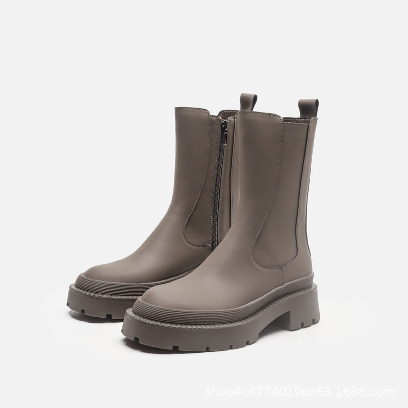 Boots Women's RA Army Green Cigarette Platform