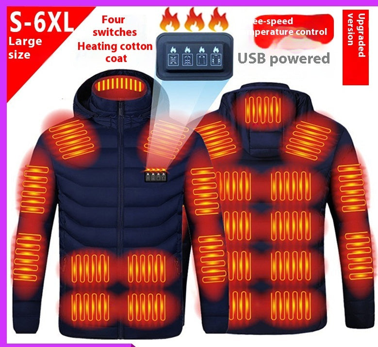 District 21 Heating Cotton-padded Clothes Men's Intelligent Charging Constant Temperature