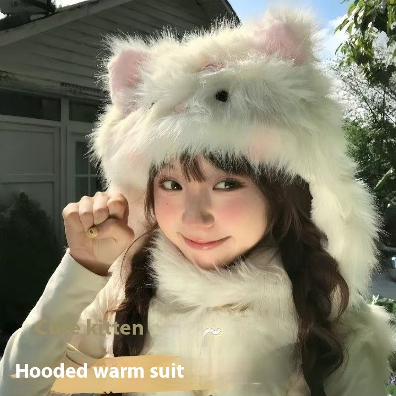 Cute Blush Sweet Plush Cartoon Hat