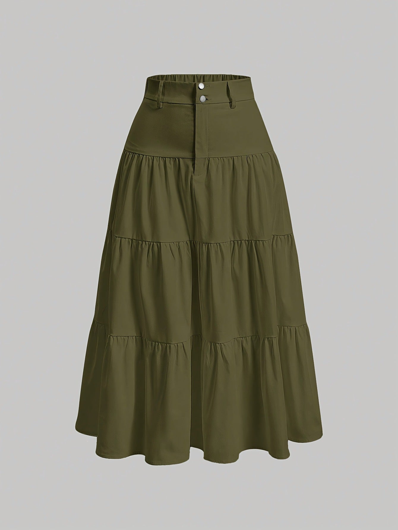 Stylish Womens Solid-color High-waisted Skirt
