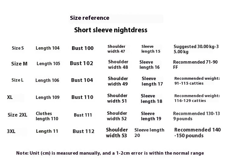 Short Sleeved Cartoon Loose Pajamas