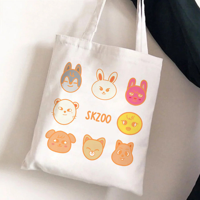 Cute Cartoon Canvas Tutor Lunch Bag