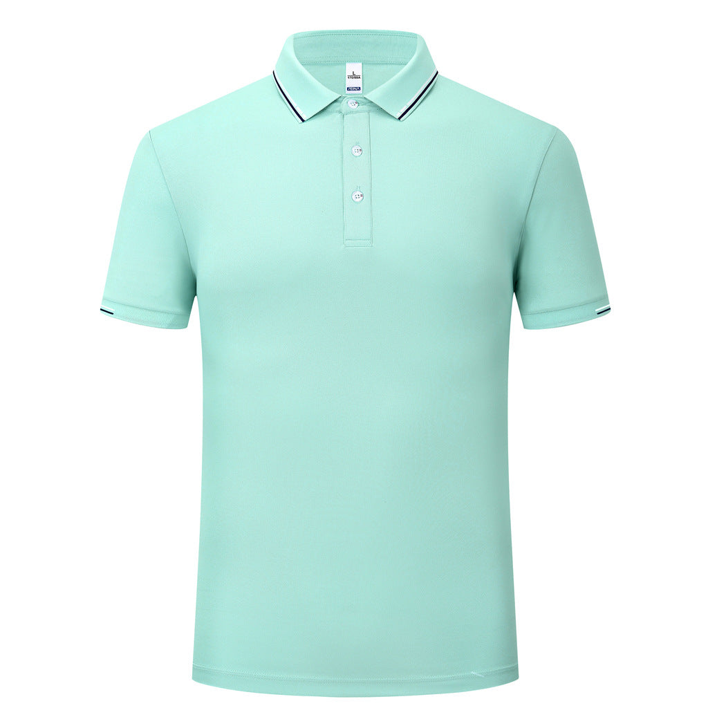 Washed Cotton Polo Shirt Short Sleeve Lapel