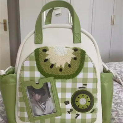 Cute And Super-adorable Minimalist Kiwi Fruit A Dainty Sweet Backpack Perfect For Girls