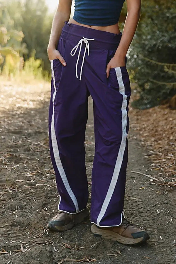 Women's Fashion Casual Loose Striped Sweatpants