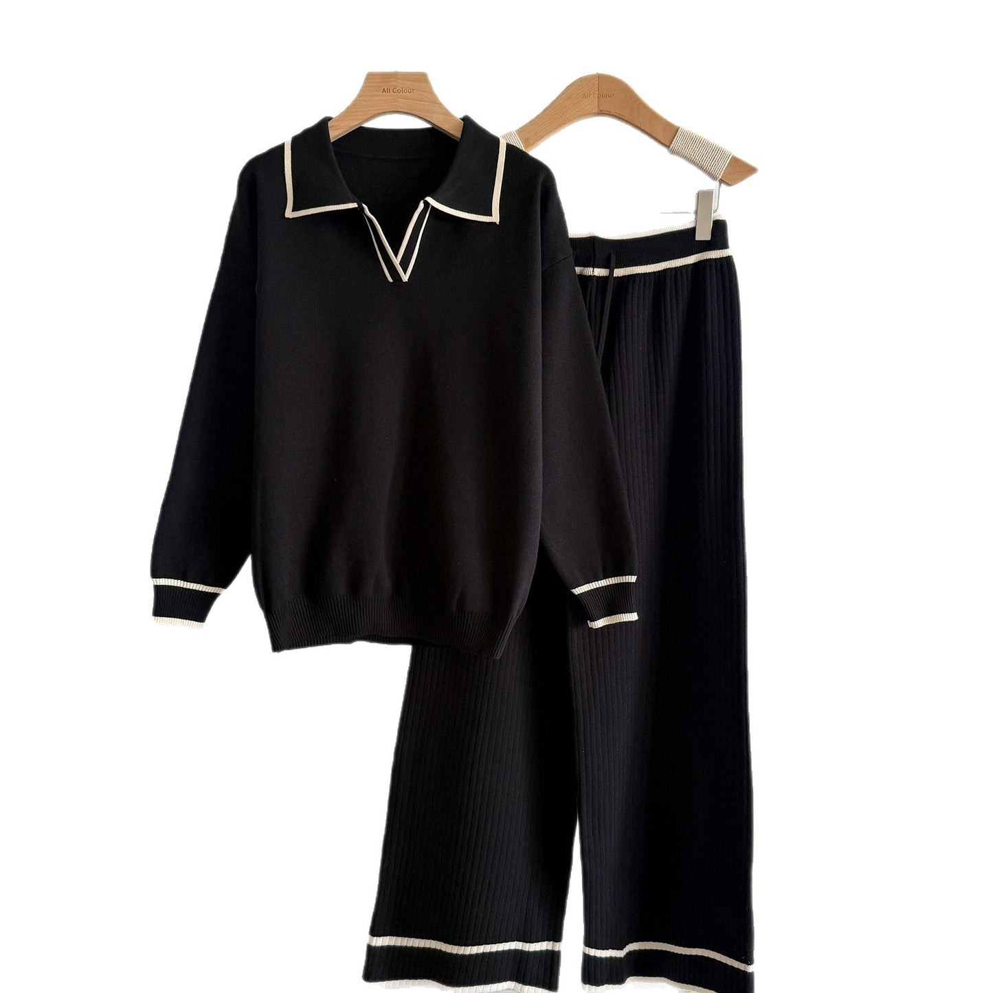 New Contrast Color Fashion Casual Women's Suit