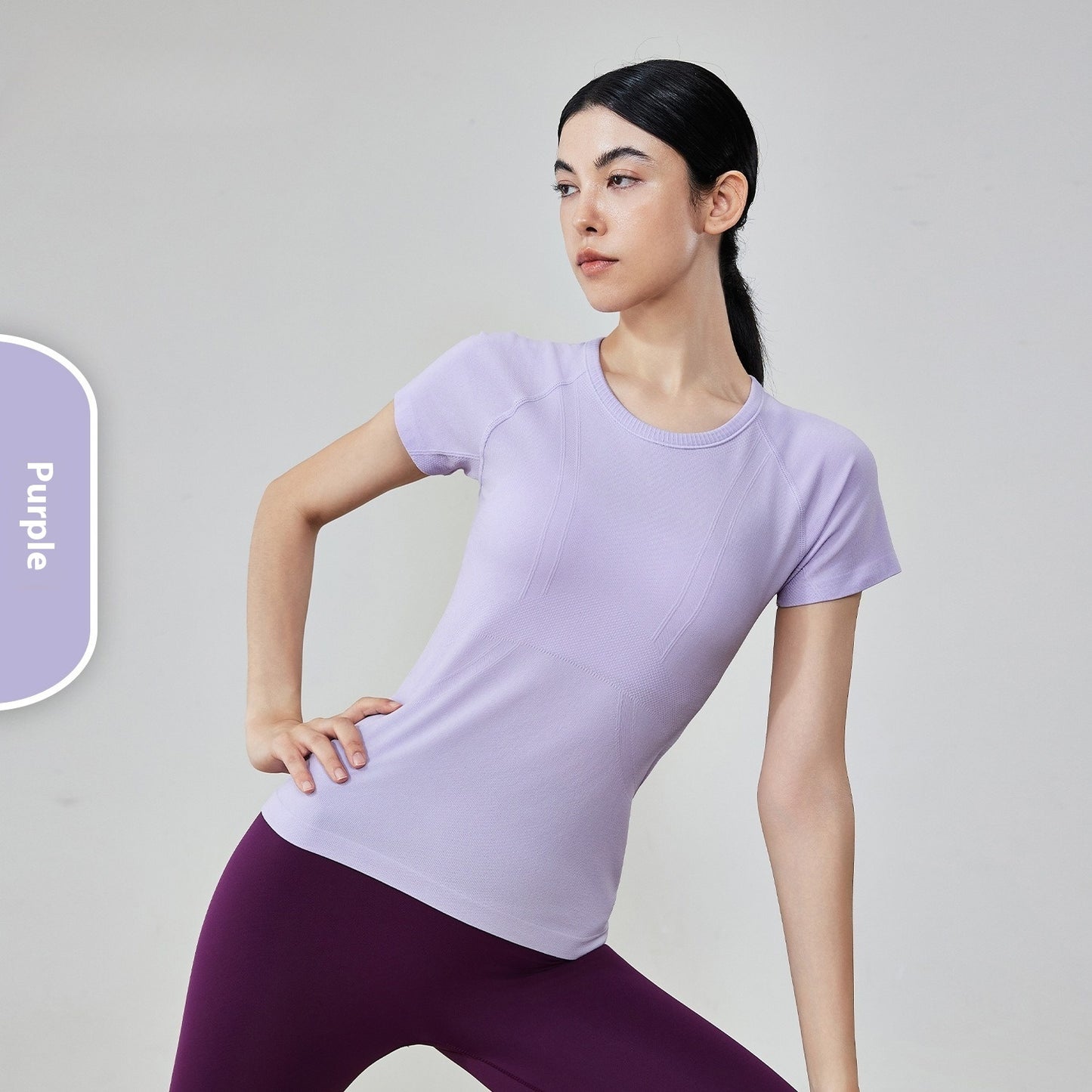Seamless Antibacterial Nude Feel Slim Fit Yoga Jacket Short Sleeve