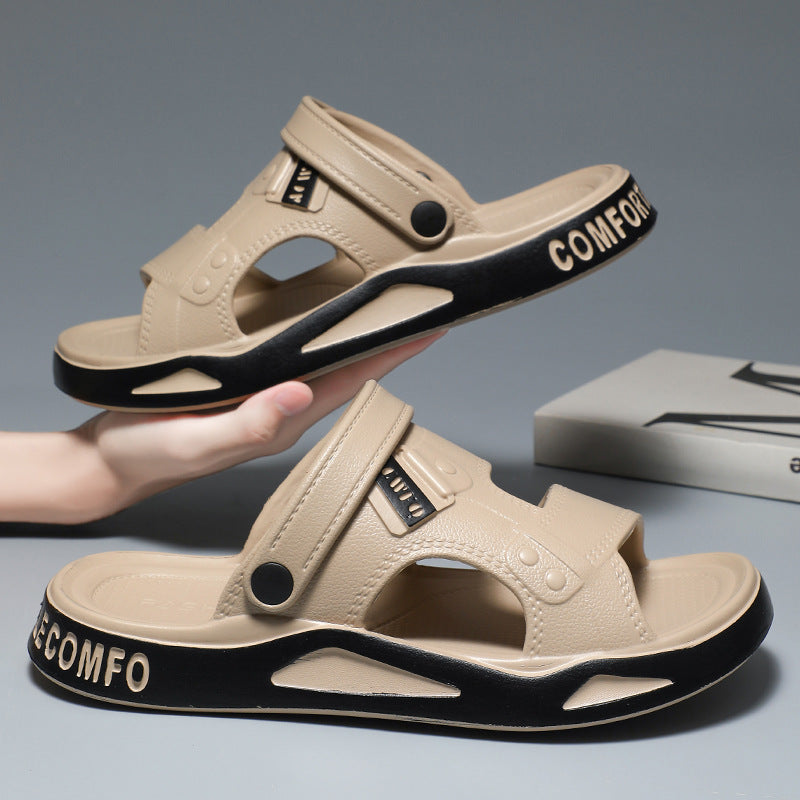 Men's Outerwear Non-slip Platform Beach Slippers