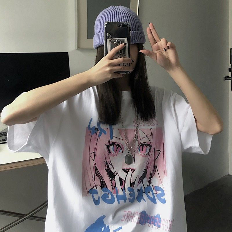 Loose Grunge Steampunk Gothic T-Shirt Women's Harajuku Clothes