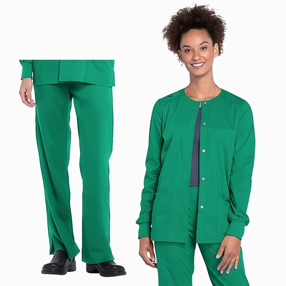 Womens Long-sleeve Top And Pants Two-piece Set