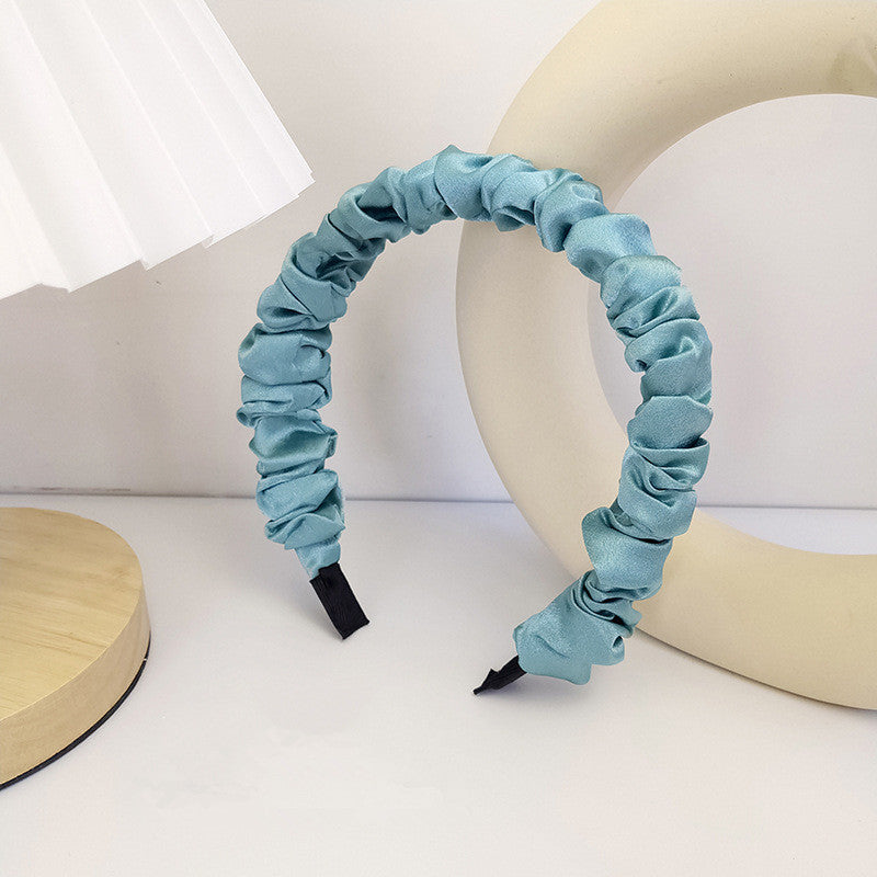 French Retro Fabric Pleated Headband Girls All-match