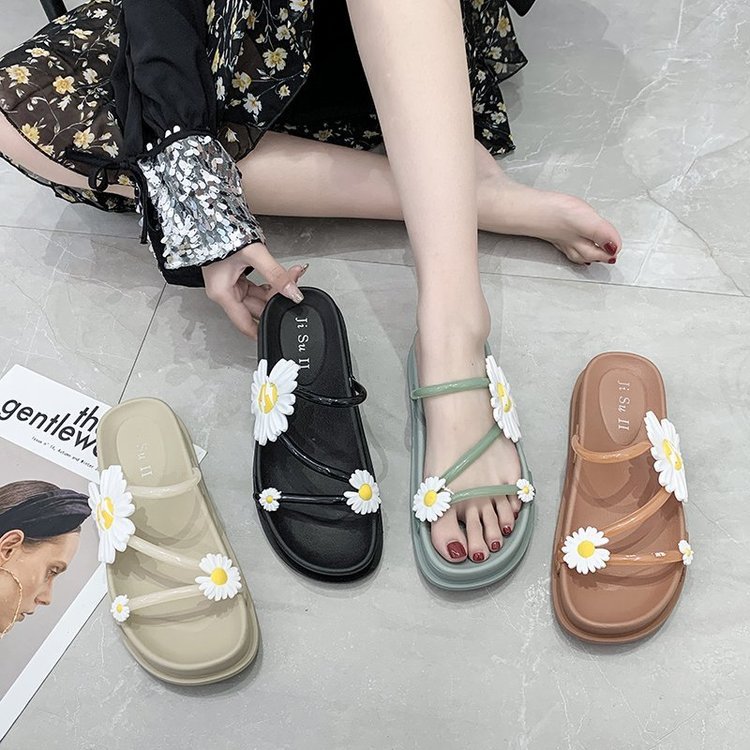 Slippers Mellemhøj Hæl Plateau Amazon Hot Sale Udendørs Casual Badesko