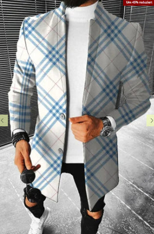 Fashion Stand Collar Top Mid Length Coat