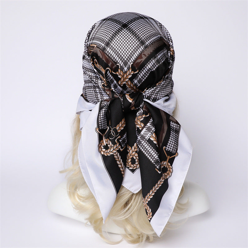 Womens Floral Color-Block Sun-Protective ShawlHijab