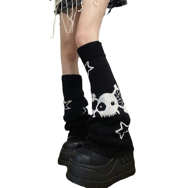 Japanese Spice Girl Star Skull Leg Cover