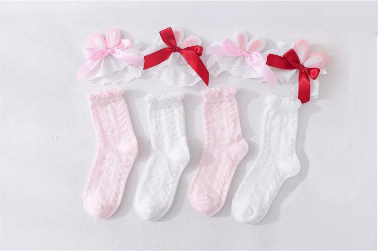 Fashion Women's S1657 Rabbit Ear Pile Socks