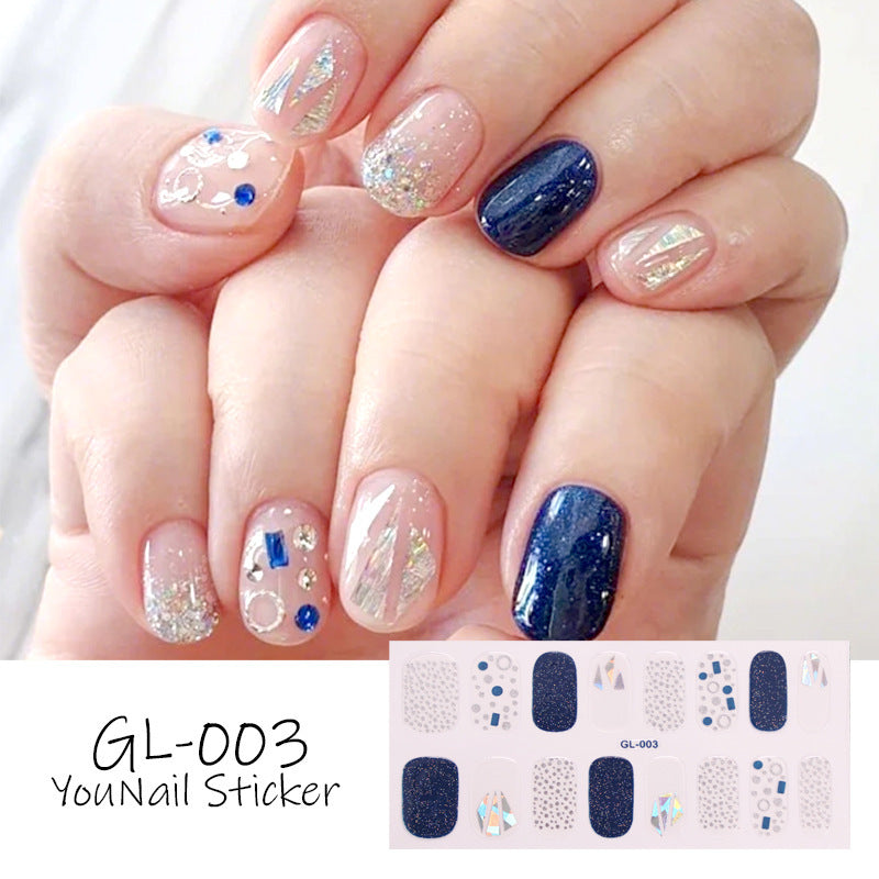 Gilding Cat's Eye Letter Color Nail Sticker