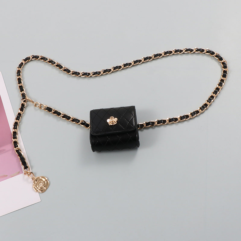 Rhombus Waist Chain Accessories Women's Small Square Bag