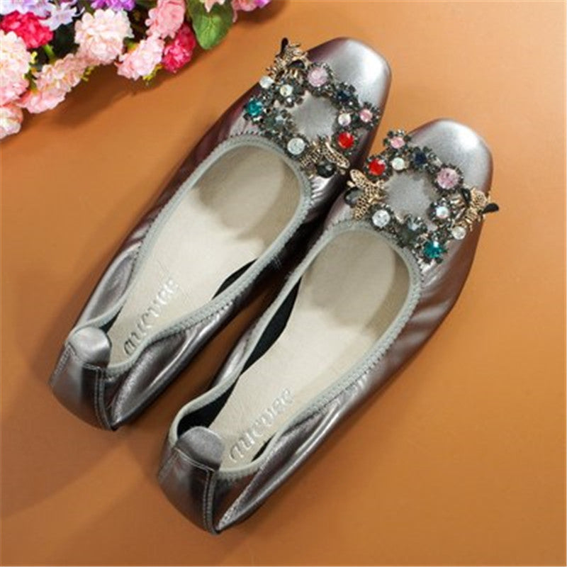 Flat Shoes With Shallow Mouth And Comfortable Low Heel