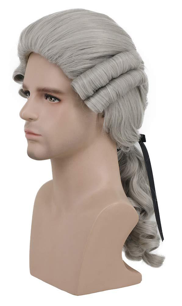 Colonial Male Lawyer Judge Chemical Fiber Wig