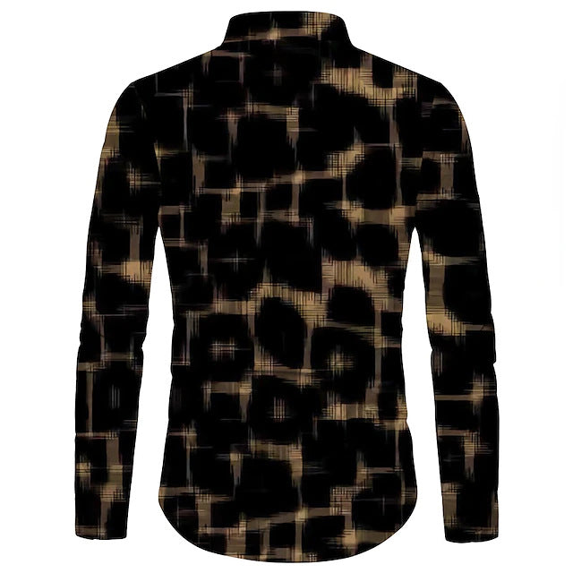 Digital Printing Lapel Long Sleeve Shirt  3D